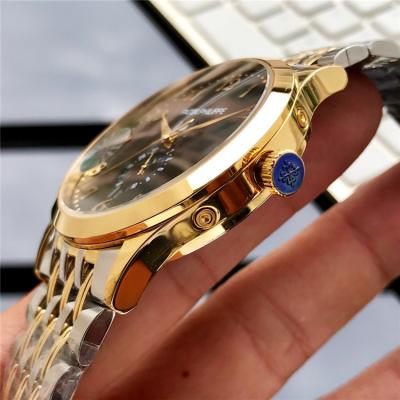 Replica Grand Complications A21j Automatic Movement Mens Watch Blue Dial Two Tone Rose Gold B E123