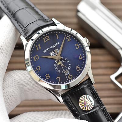 Replica Grand Complications A21j Automatic Movement Mens Watch Silver Dial Leather Strap A E131