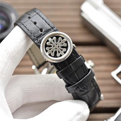 Replica Grand Complications A21j Automatic Movement Mens Watch Silver Dial Leather Strap A E131