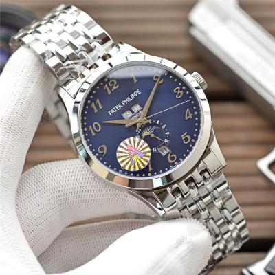 Replica Grand Complications A21j Automatic Movement Mens Watch Blue Dial Stainless Steel B E131