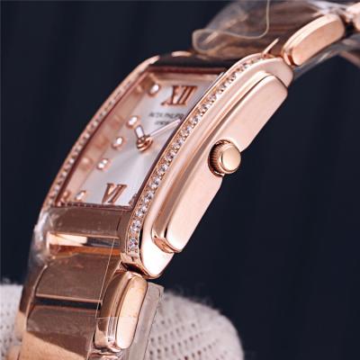 Replica Twenty~4 Swiss Quartz Movement Womens Watch White Dial Diamonds Case Rose Gold E142