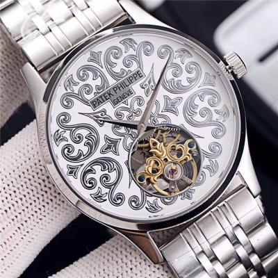 Replica Grand Complications A21j Automatic Movement Mens Watch Tourbillon Dial Stainless Steel B E149