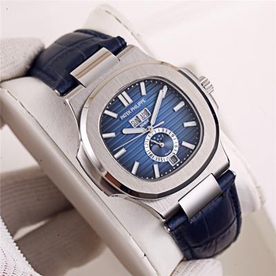 Replica Nautilus A21j Automatic Movement Mens Watch Blue Dial Leather Strap B E150