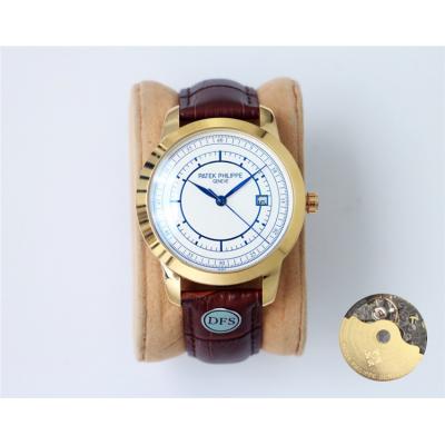 Replica Grand Complications A21j Automatic Movement Mens Watch White Dial Leather Strap E152