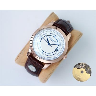 Replica Grand Complications A21j Automatic Movement Mens Watch White Dial Leather Strap E152