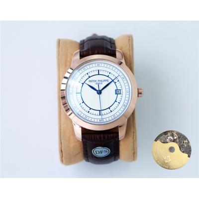 Replica Grand Complications A21j Automatic Movement Mens Watch White Dial Leather Strap E152