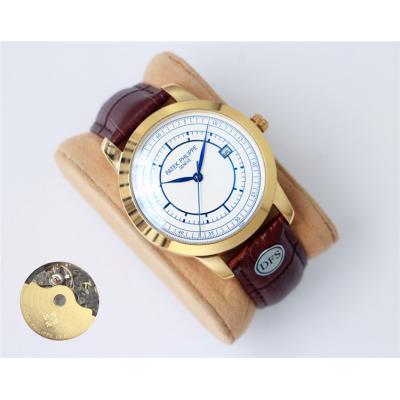 Replica Grand Complications A21j Automatic Movement Mens Watch White Dial Leather Strap E152