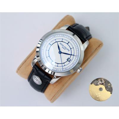 Replica Grand Complications A21j Automatic Movement Mens Watch White Dial Leather Strap E152