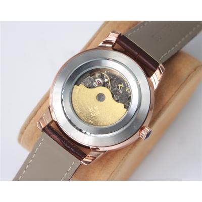 Replica Grand Complications A21j Automatic Movement Mens Watch White Dial Leather Strap E152