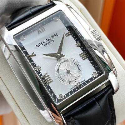 Replica Gondolo A21j Automatic Movement Mens Watch Silver Dial Leather Strap B E158