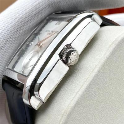 Replica Gondolo A21j Automatic Movement Mens Watch Silver Dial Leather Strap B E158