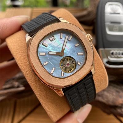 Replica Nautilus A21j Automatic Movement Womens Watch MOP Tourbillon Dial Rubber Strap E160