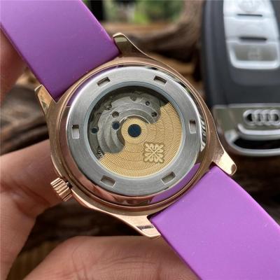 Replica Nautilus A21j Automatic Movement Womens Watch MOP Tourbillon Dial Rubber Strap E160