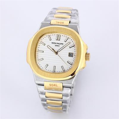 Replica Nautilus 324 Automatic Movement Mens Watch Blue Dial Two Tone Yellow Gold B E173