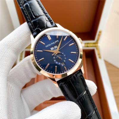 Replica Grand Complications A21j Automatic Movement Mens Watch Blue Dial Leather Strap B E191