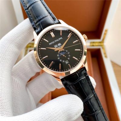 Replica Grand Complications A21j Automatic Movement Mens Watch Blue Dial Leather Strap B E191