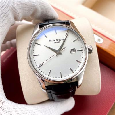 Replica Grand Complications A21j Automatic Movement Mens Watch White Dial Leather Strap E194