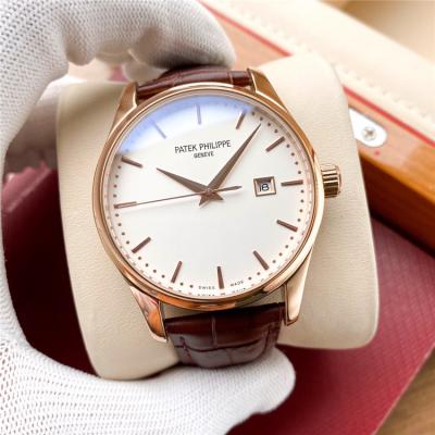 Replica Grand Complications A21j Automatic Movement Mens Watch White Dial Leather Strap E194