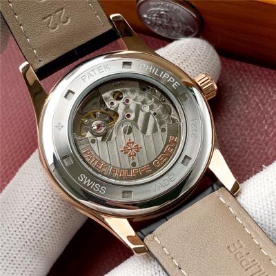 Replica Grand Complications A21j Automatic Movement Mens Watch White Dial Leather Strap E194