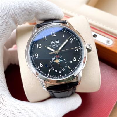 Replica Grand Complications A21j Automatic Movement Mens Watch Black  Dial Leather Strap E195