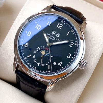 Replica Grand Complications A21j Automatic Movement Mens Watch Black  Dial Leather Strap E195