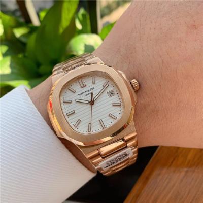 Replica Nautilus A2813 Automatic Movement Mens Watch Gold Dial Yellow Gold A E197