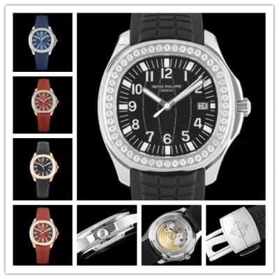 Replica Aquanaut Japan Miyota 8215 Automatic Mens Watch Black Dial Diamonds Case Rubber Strap E203