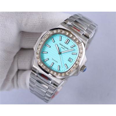 Replica Nautilus Japan Miyota 8215 Automatic Mens Watch Blue Dial Diamonds Case Stainless Steel E212