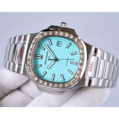 Replica Nautilus Japan Miyota 8215 Automatic Mens Watch Blue Dial Diamonds Case Stainless Steel E212