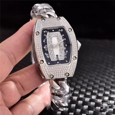 Replica RM71-01 A21j Automatic Movement Womens Watch Skeleton Dial Diamonds Case Stainless Steel E07