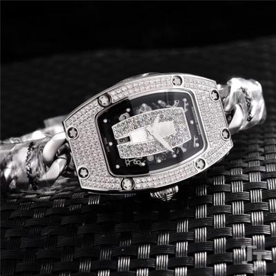 Replica RM71-01 A21j Automatic Movement Womens Watch Skeleton Dial Diamonds Case Stainless Steel E07