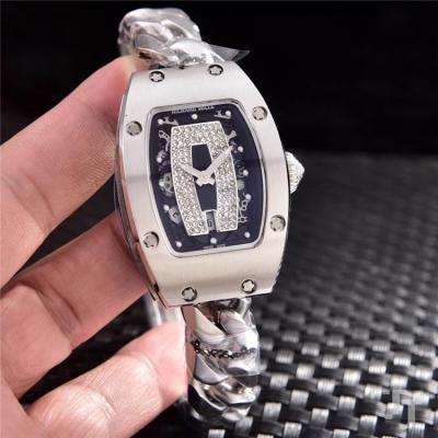 Replica RM71-01 A21j Automatic Movement Womens Watch Skeleton Dial Diamonds Case Stainless Steel E07