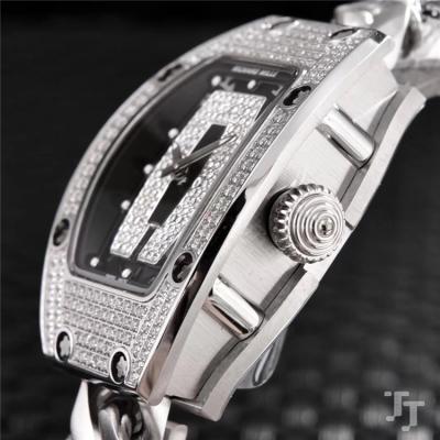 Replica RM71-01 A21j Automatic Movement Womens Watch Skeleton Dial Diamonds Case Stainless Steel E07