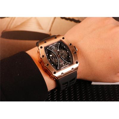 Replica RM053-01 Japan Miyota 8215 Automatic Movement Mens Watch Skeleton Dial Rubber Strap E08