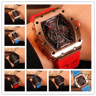 Replica RM053-01 Japan Miyota 8215 Automatic Movement Mens Watch Skeleton Dial Rubber Strap E08