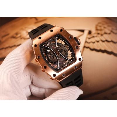 Replica RM053-01 Japan Miyota 8215 Automatic Movement Mens Watch Skeleton Dial Rubber Strap E08