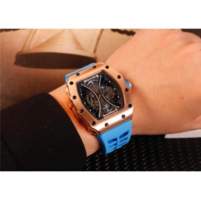 Replica RM053-01 Japan Miyota 8215 Automatic Movement Mens Watch Skeleton Dial Rubber Strap E08