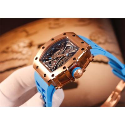 Replica RM053-01 Japan Miyota 8215 Automatic Movement Mens Watch Skeleton Dial Rubber Strap E08