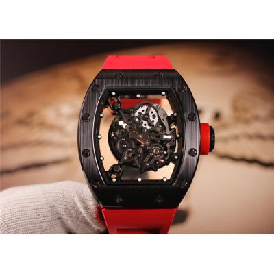 Replica RM055 A21j Automatic Movement Mens Watch Skeleton Dial Rubber Strap E14