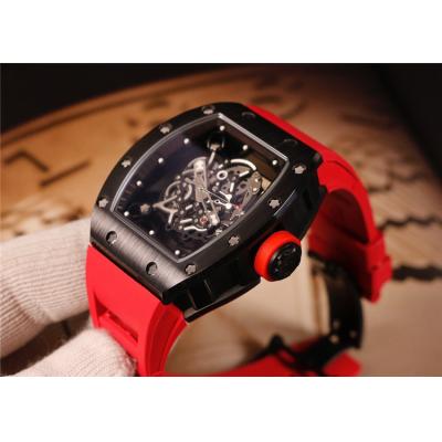 Replica RM055 A21j Automatic Movement Mens Watch Skeleton Dial Rubber Strap E14