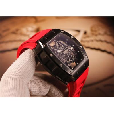 Replica RM055 A21j Automatic Movement Mens Watch Skeleton Dial Rubber Strap E14