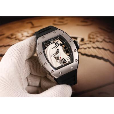 Replica RM052-2 6T51Automatic Movement Mens Watch Skeleton Dial Rubber Strap E20