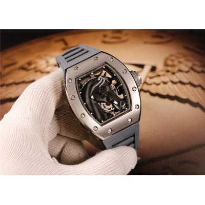 Replica RM052-2 6T51Automatic Movement Mens Watch Skeleton Dial Rubber Strap E20