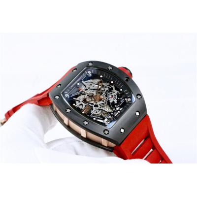 Replica RM035 NH05 Automatic Movement Mens Watch Skeleton Dial Rubber Strap A E24