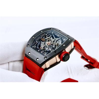 Replica RM035 NH05 Automatic Movement Mens Watch Skeleton Dial Rubber Strap A E24