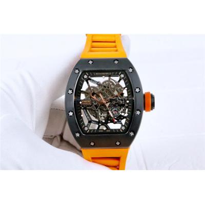 Replica RM035 NH05 Automatic Movement Mens Watch Skeleton Dial Rubber Strap A E24