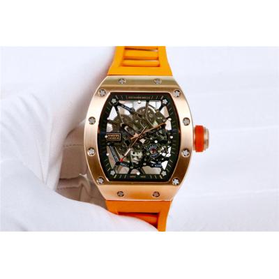 Replica RM035 NH05 Automatic Movement Mens Watch Skeleton Dial Rubber Strap B E24