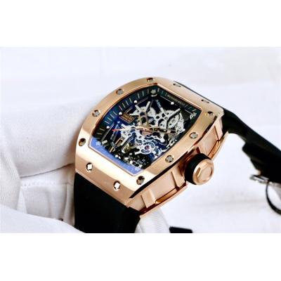 Replica RM035 NH05 Automatic Movement Mens Watch Skeleton Dial Rubber Strap B E24