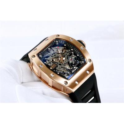 Replica RM035 NH05 Automatic Movement Mens Watch Skeleton Dial Rubber Strap B E24