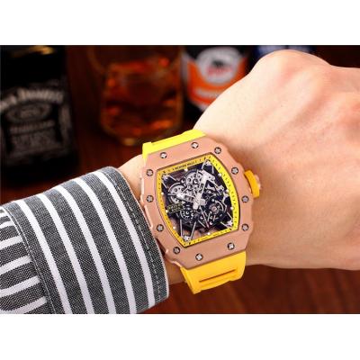 Replica RM35-01 A21j Automatic Movement Mens Watch Skeleton Dial Rubber Strap A E28